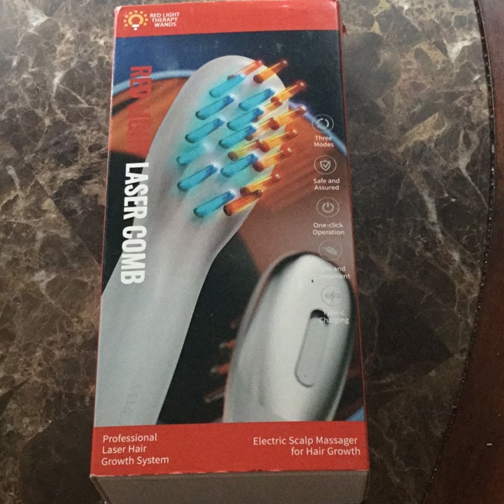 Red light Laser Therapy Hair Growth Comb /brush ~ electric SCALP MASSAGER ~ new